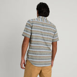 Kathmandu  Flaxton Short Sleeve Shirt Ripple / Night Stripe Rear View Model