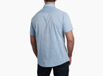 Kuhl Karib Stripe Short Sleeve Shirt Horizon Blue Back View