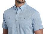 Kuhl Karib Stripe Short Sleeve Shirt Horizon Blue Detail