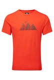 Mountain Equipment Mountain Sun Mens Tee Cardinal Orange
